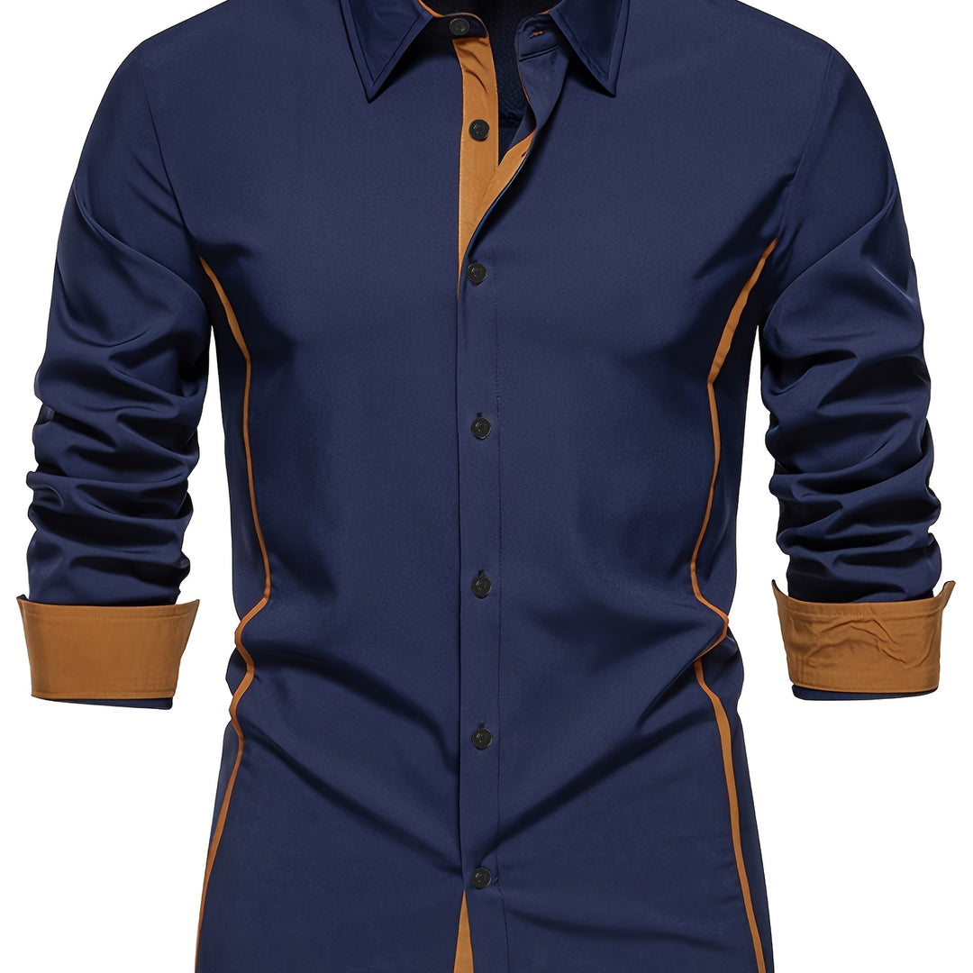 Harlan | Contrast-Trim Button-Up Shirt