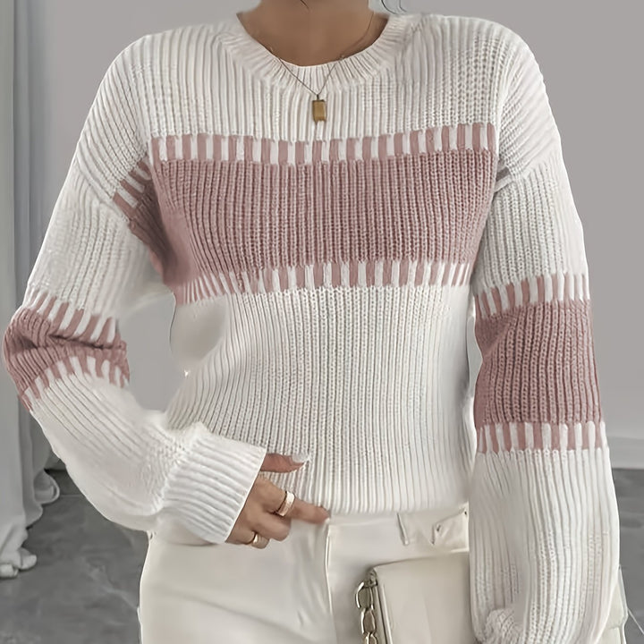 Lorna | Colour-Block Striped Sweater