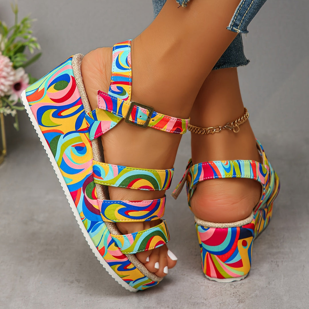 Gloria | Comfort Platform Ankle-Strap Sandals