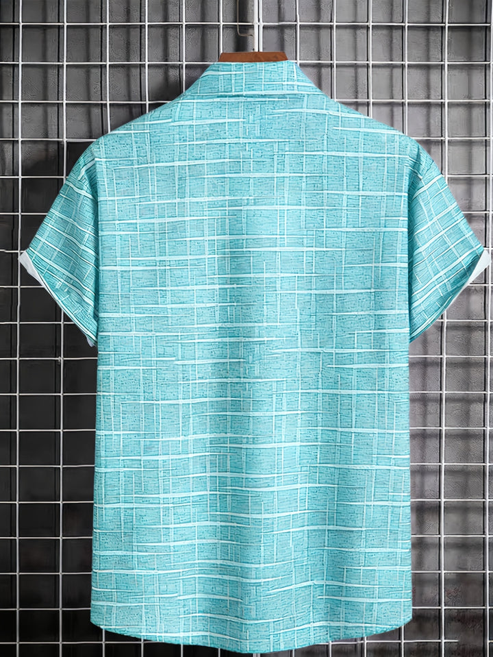 Weston | Textured Grid Short Sleeve Shirt