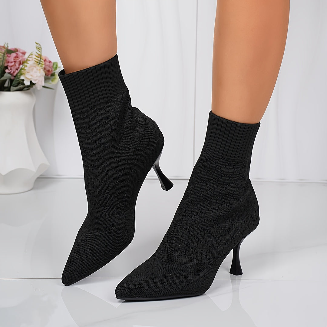 Lorena | Sleek Pointed-Toe Heeled Ankle Boots