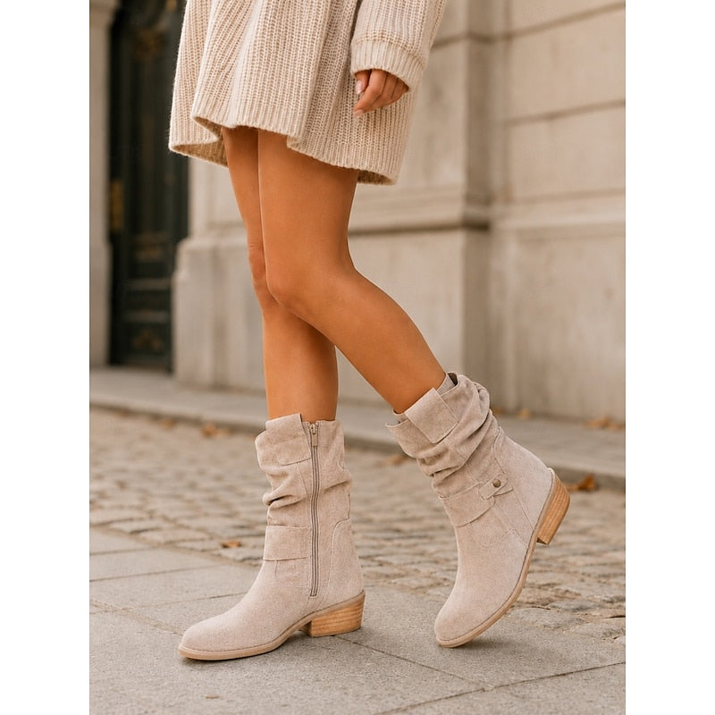 Annika | Slouchy Buckle Ankle Boots