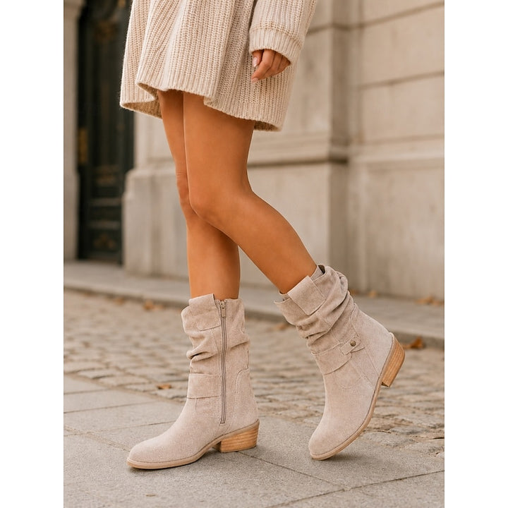Annika | Slouchy Buckle Ankle Boots
