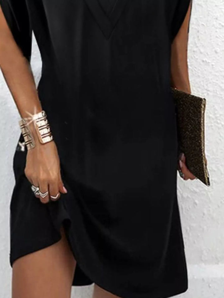 Emery | Classic V Neck Mini Dress