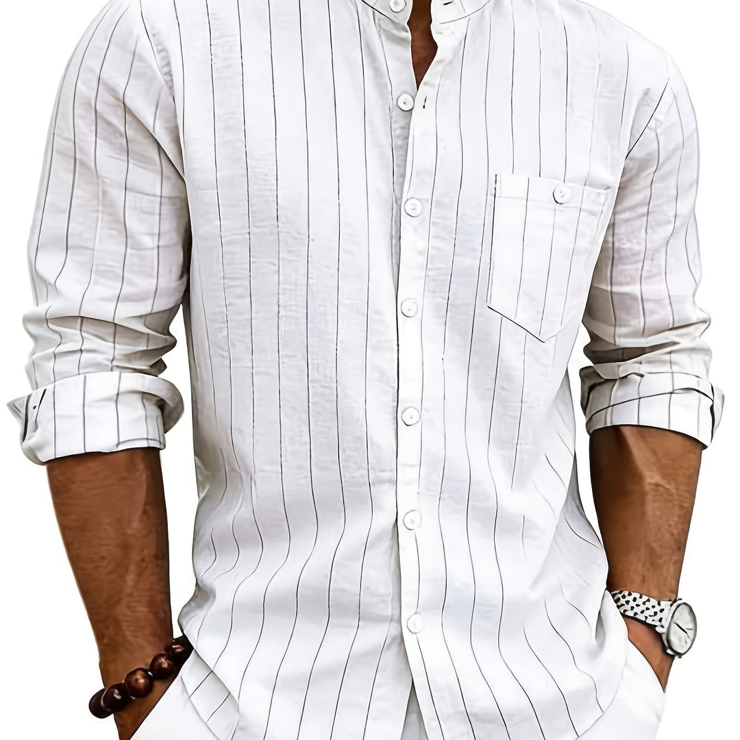 Callum | Refined Striped Button-Up Shirt