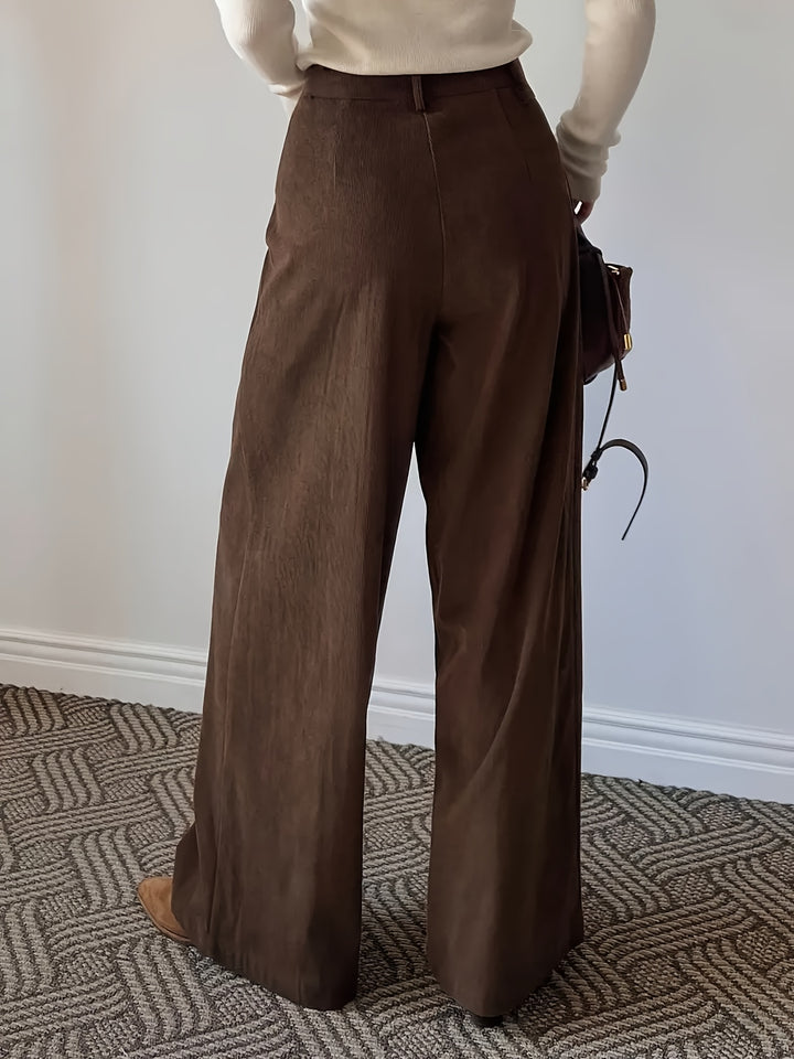 Louisa | Pleated Wide-Leg Trousers