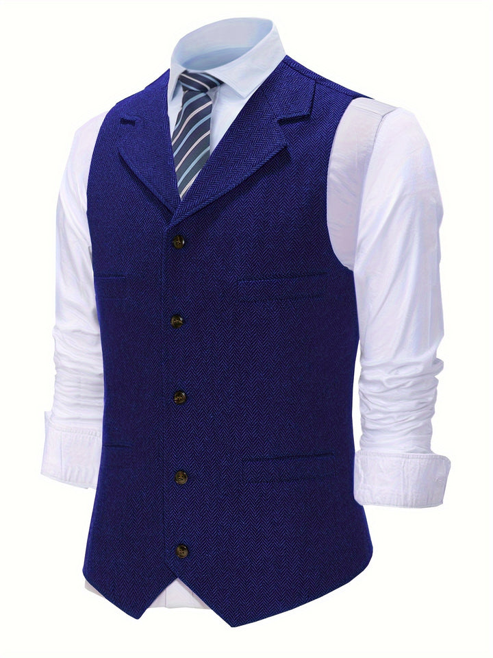 Ambrose | Herringbone Tailored Waistcoat
