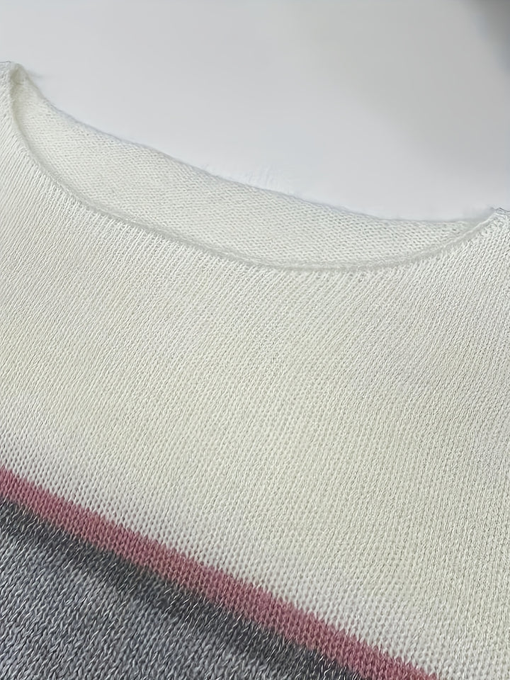 Sabine | Boat-Neck Color-Block Sweater
