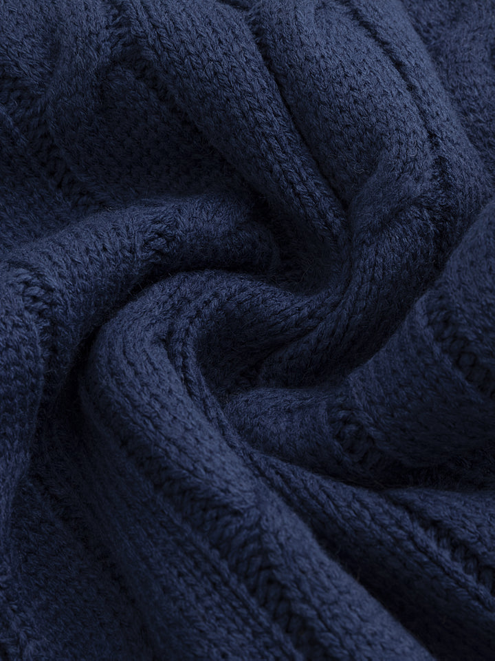 Leonard | Cable-Knit Shawl Collar Cardigan