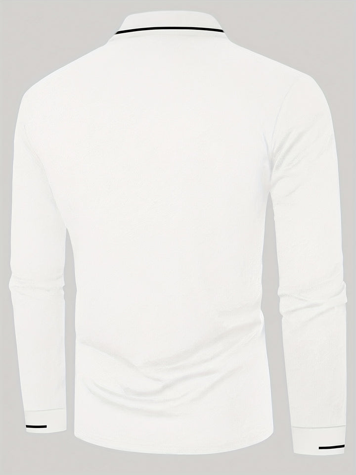 Emerson | Refined Long-Sleeve Polo Shirt