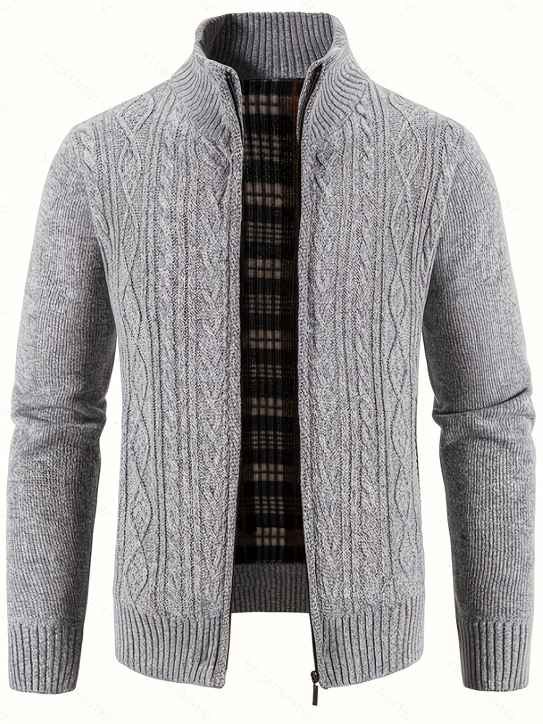 Malcolm | Textured Zip-Up Cardigan