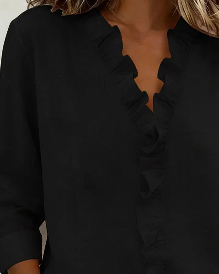 Chloe | Lightweight V Neck Everyday Blouse