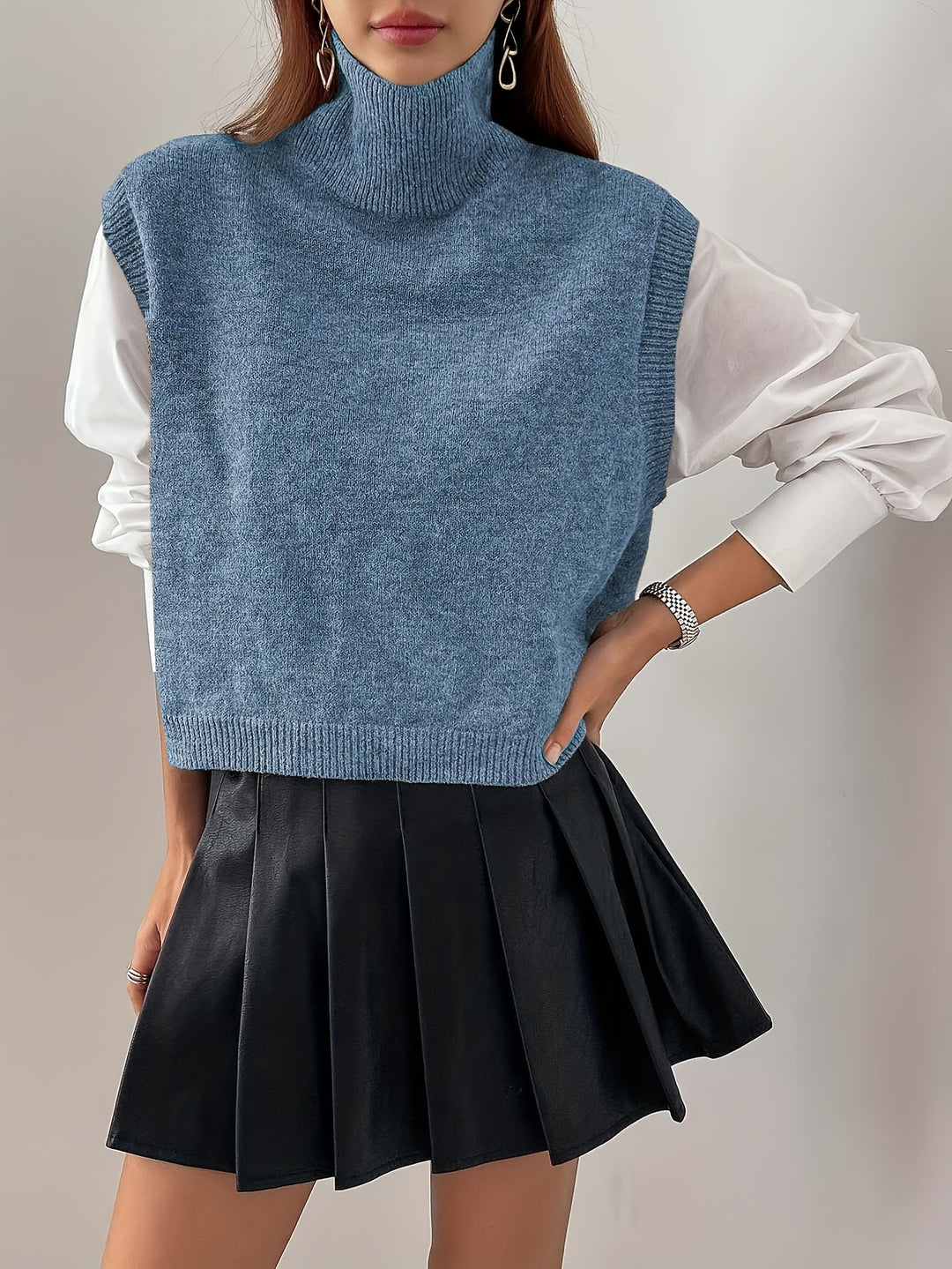 Rosabel | High-Neck Sweater Vest