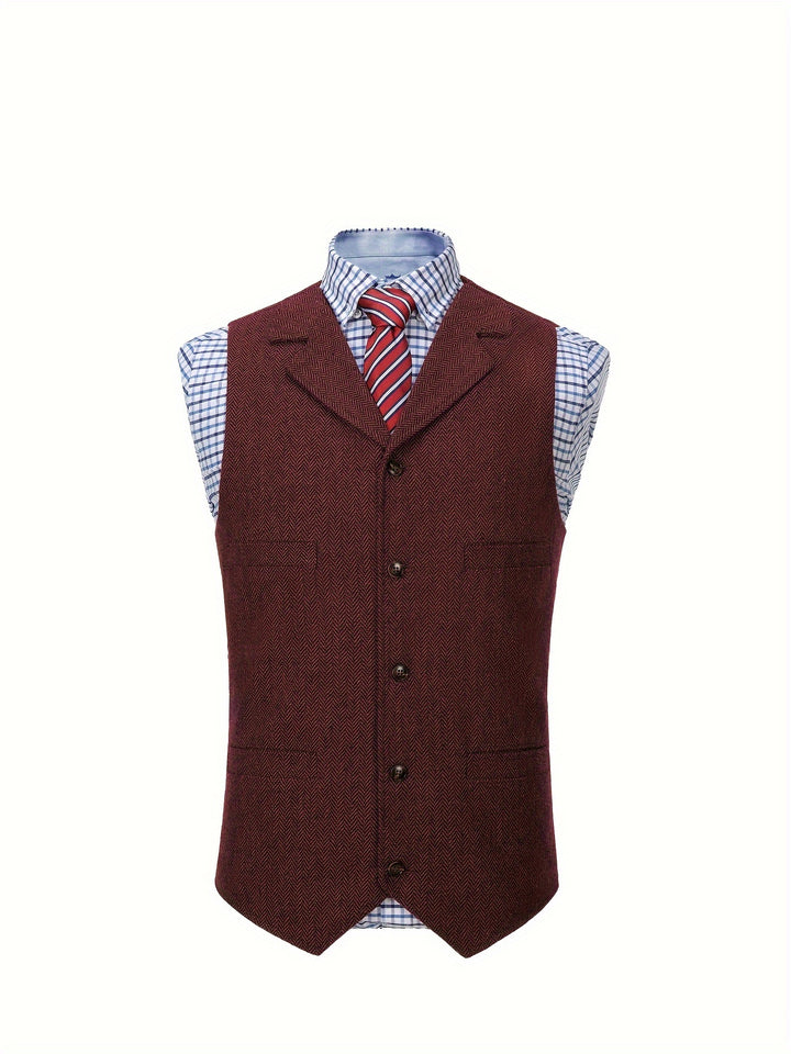 Waylon | Heritage Herringbone Vest