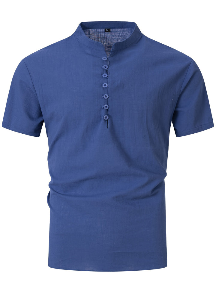 Elliot | Relaxed Stand-Collar Shirt