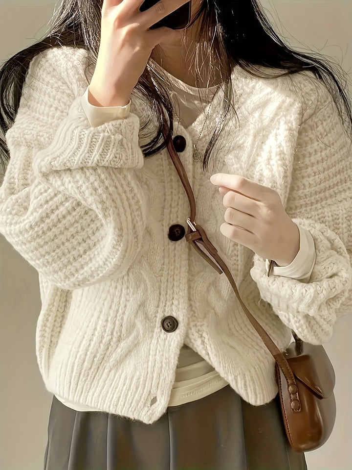 Lydia | Chunky Cable-Knit Cardigan