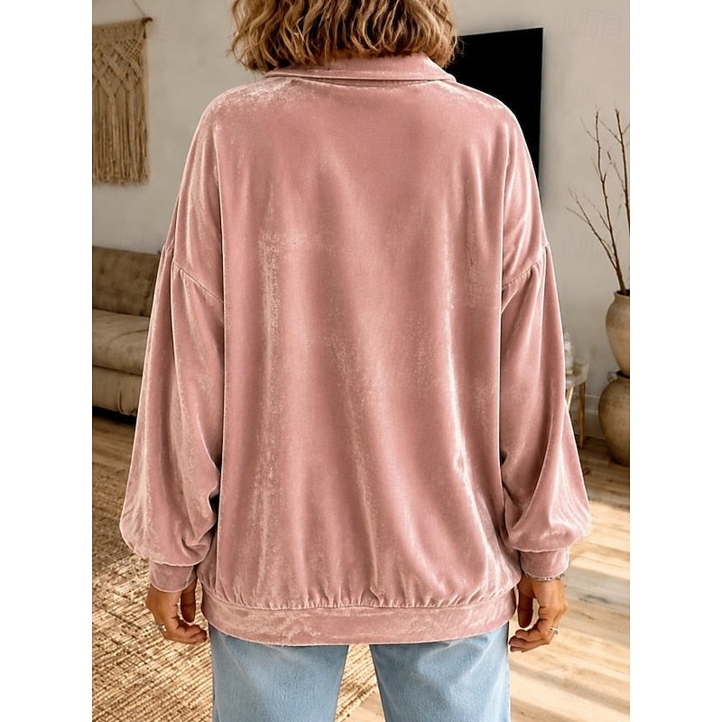 Cassidy | Relaxed Collared Pullover Top