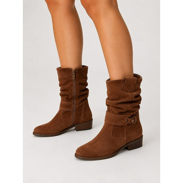 Annika | Slouchy Buckle Ankle Boots