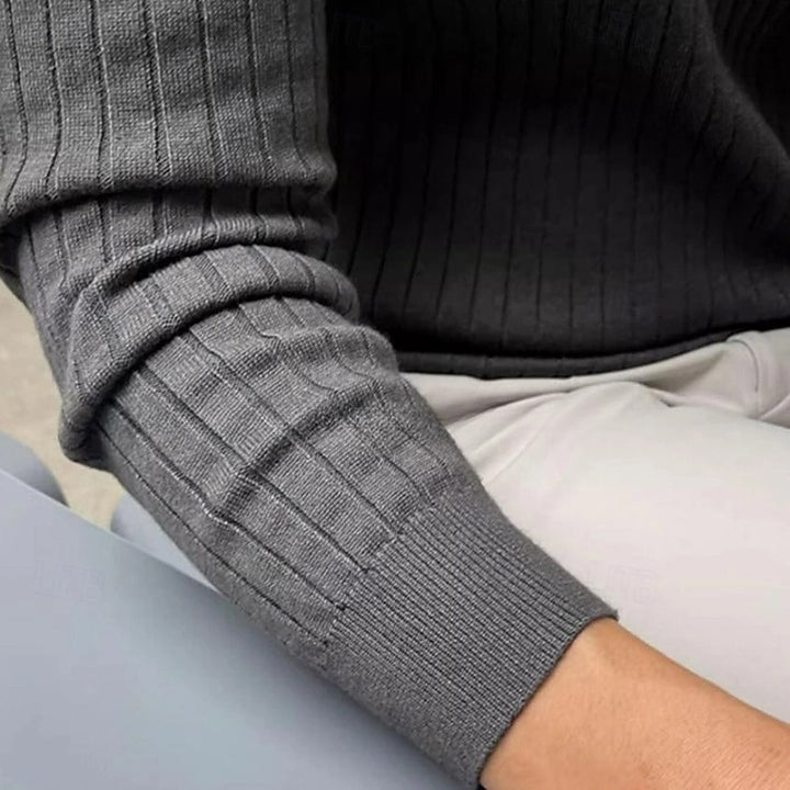 Gabriel | Ribbed Henley Sweater