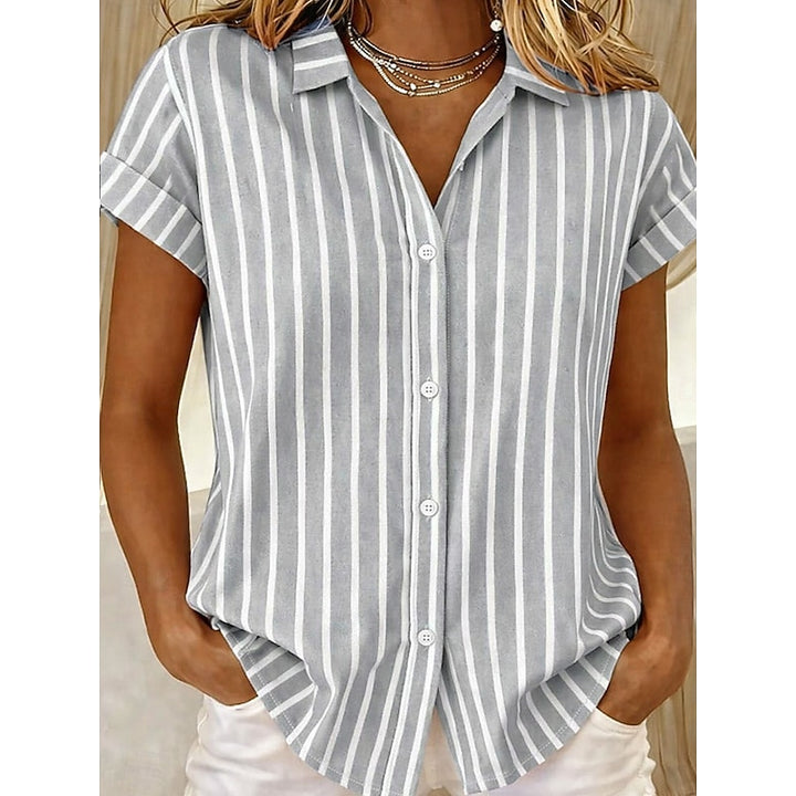 Bridget | Striped Collared Shirt