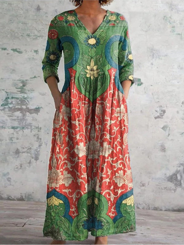 Eleanor | Vintage Floral Maxi Dress