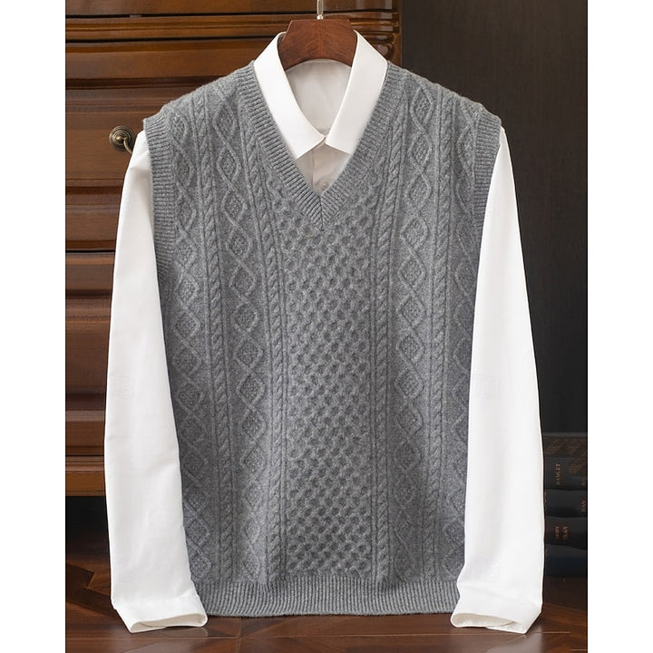 Frederick | Cable-Knit V-Neck Sweater Vest