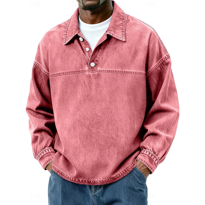 Emmett | Relaxed Long-Sleeve Polo Shirt