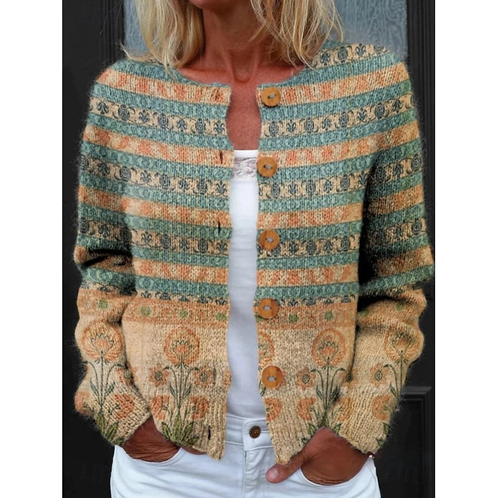 Felicia | Floral Button-Front Cardigan