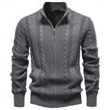 Sheldon | Cable-Textured Zip Cardigan
