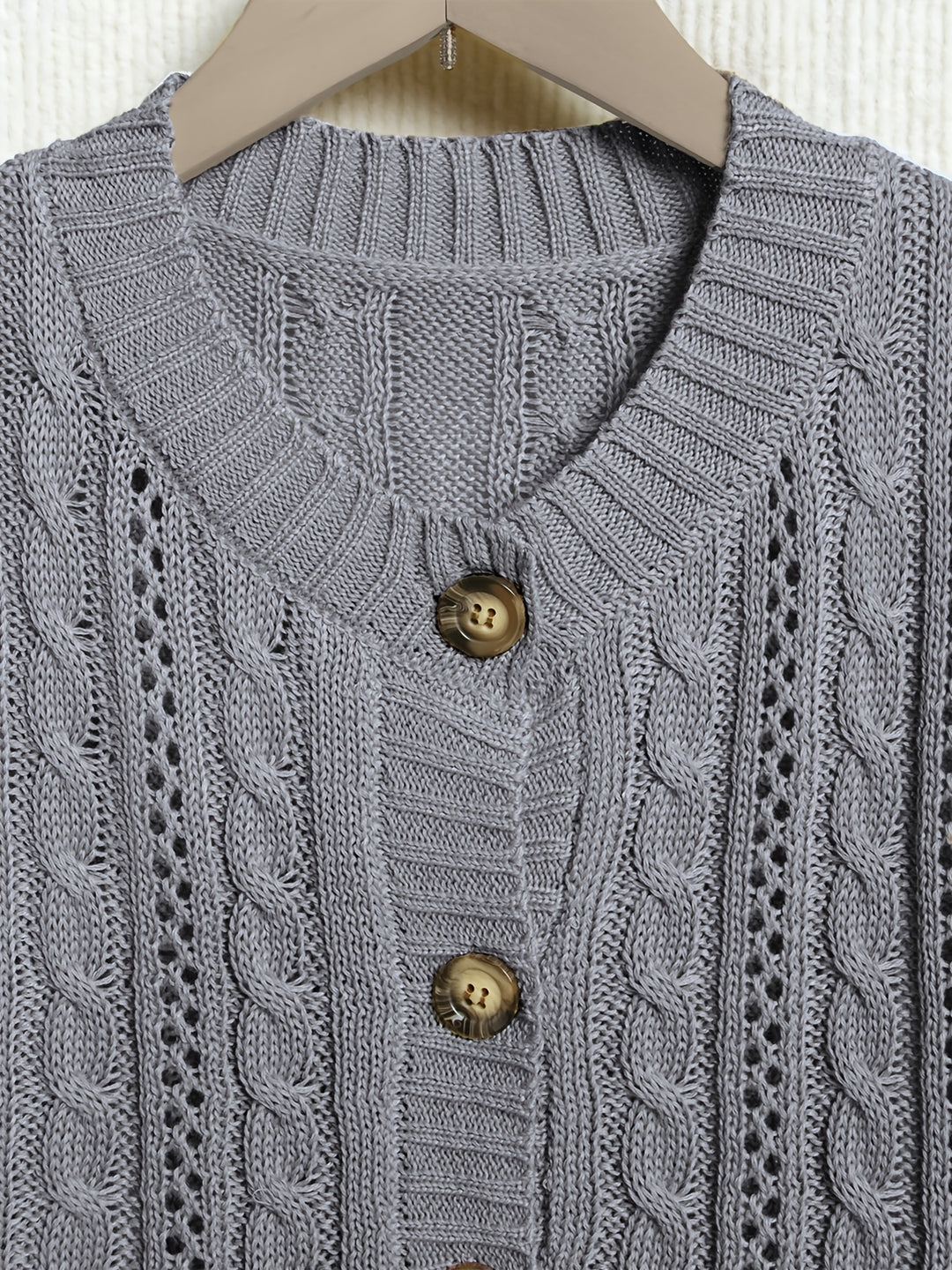 Rosalind | Classic Cable-Knit Cardigan