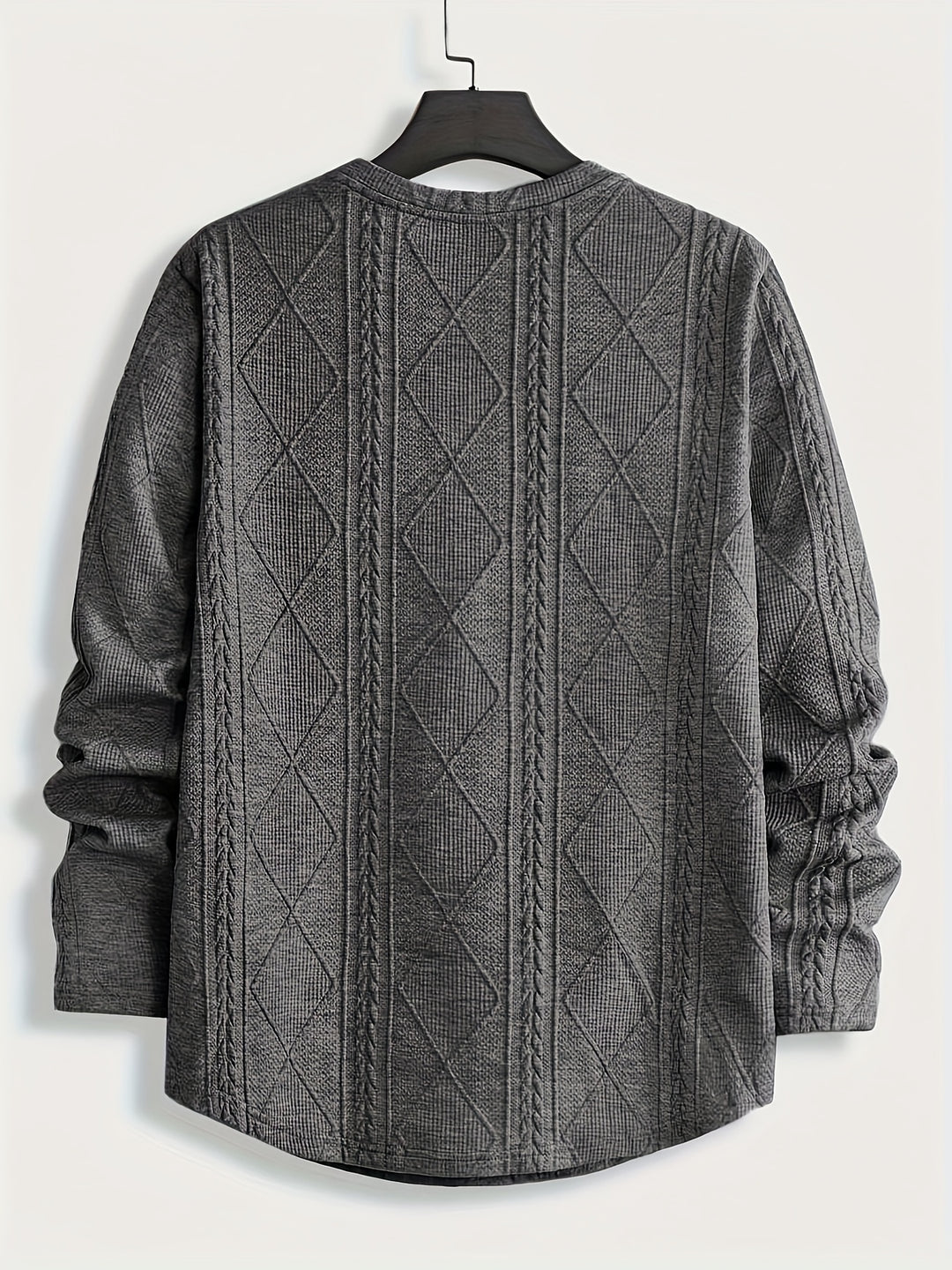 Bryce | Textured Round Neck Long Sleeve Top