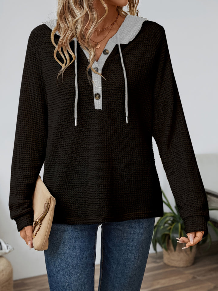Whitney | Two-Tone Hooded Top