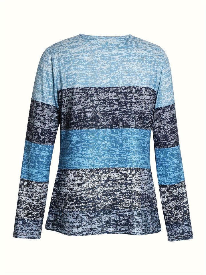 Denise | Quarter-Zip Colorblock Top