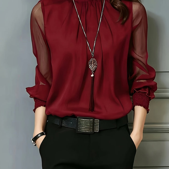 Bernadette | Elegant Stand-Collar Blouse