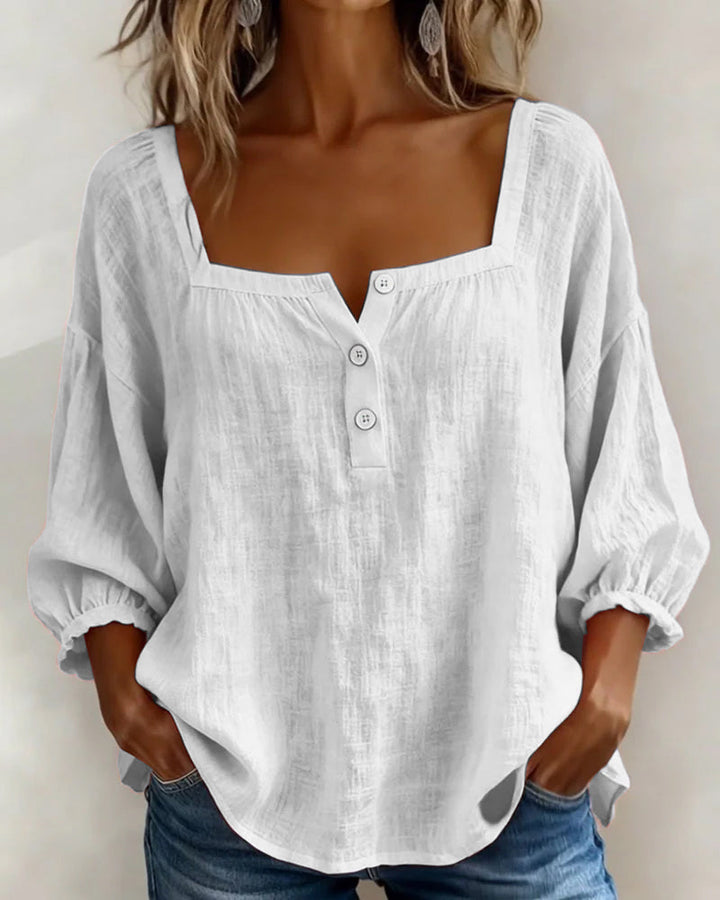 Florence | Relaxed Square-Neck Blouse