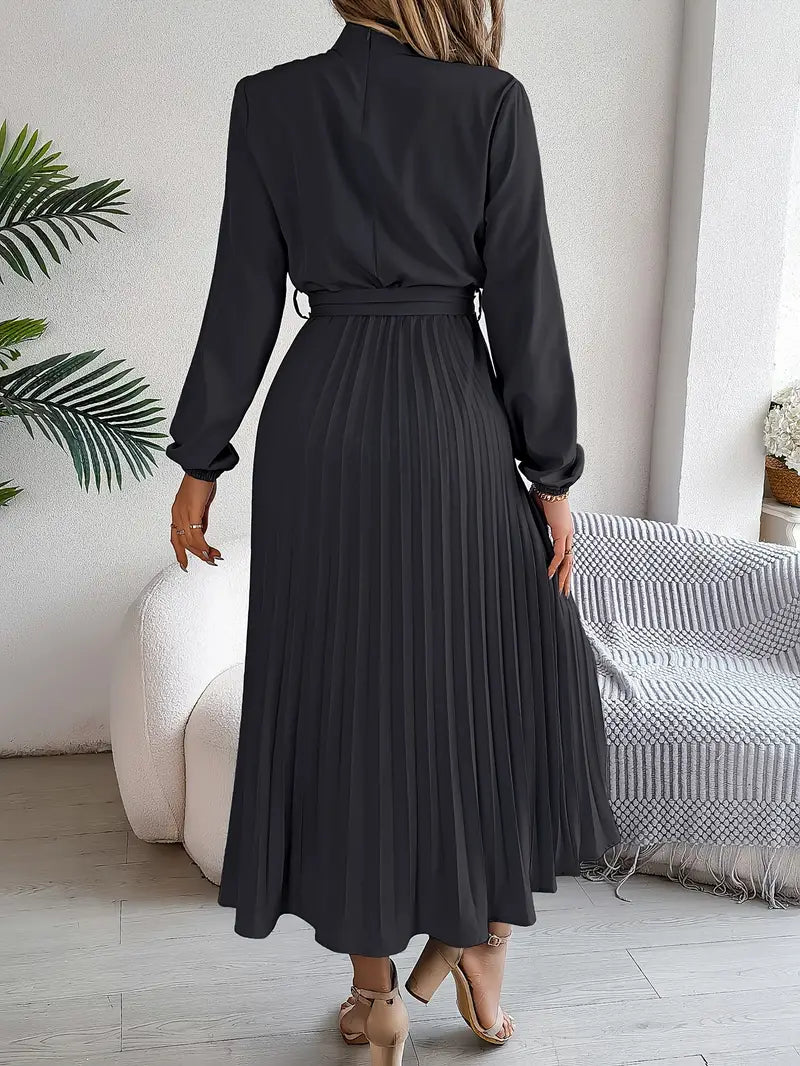Isabelle | Elegant Belted Waist Midi Dress