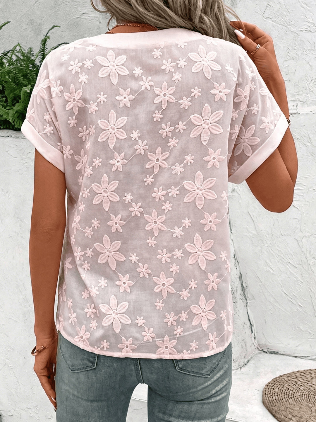Priscilla | Floral V-Neck Blouse