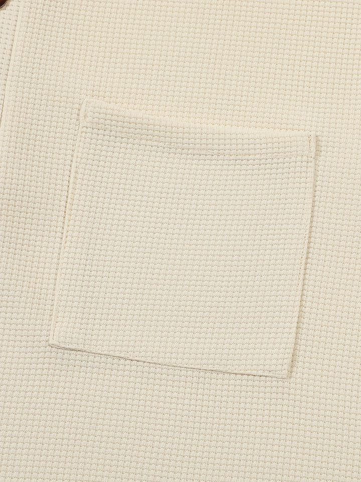 Dominic | Refined Textured Henley Shirt