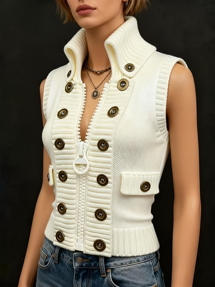 Marlon | Structured Zip-Front Vest