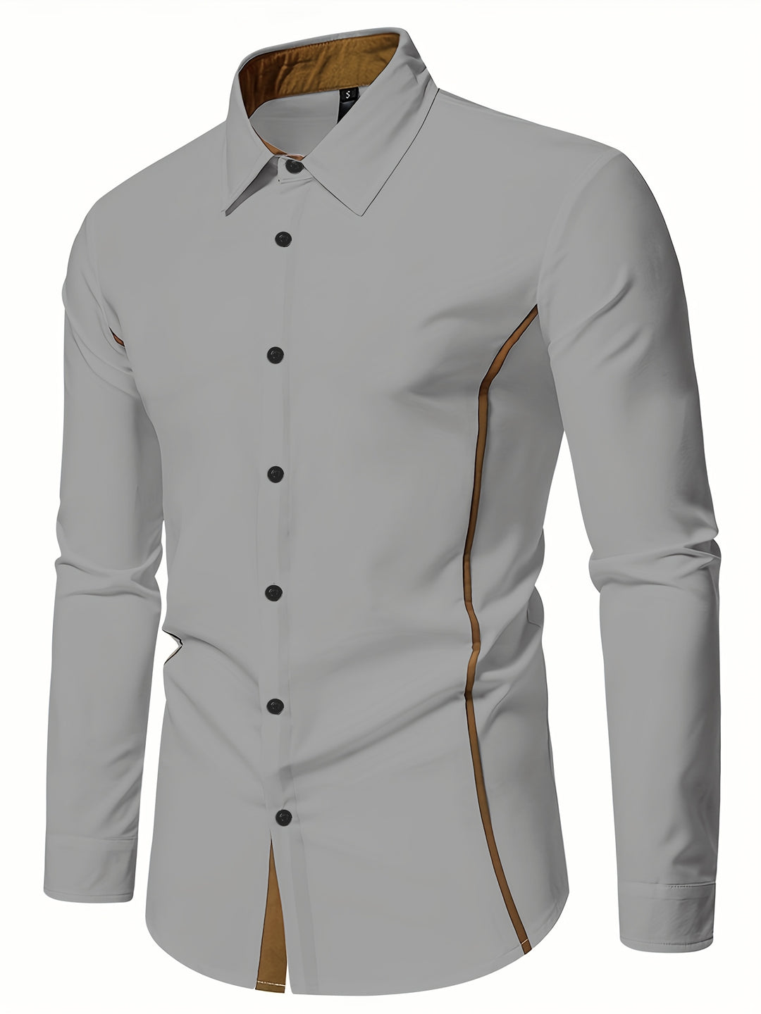 Harlan | Contrast-Trim Button-Up Shirt