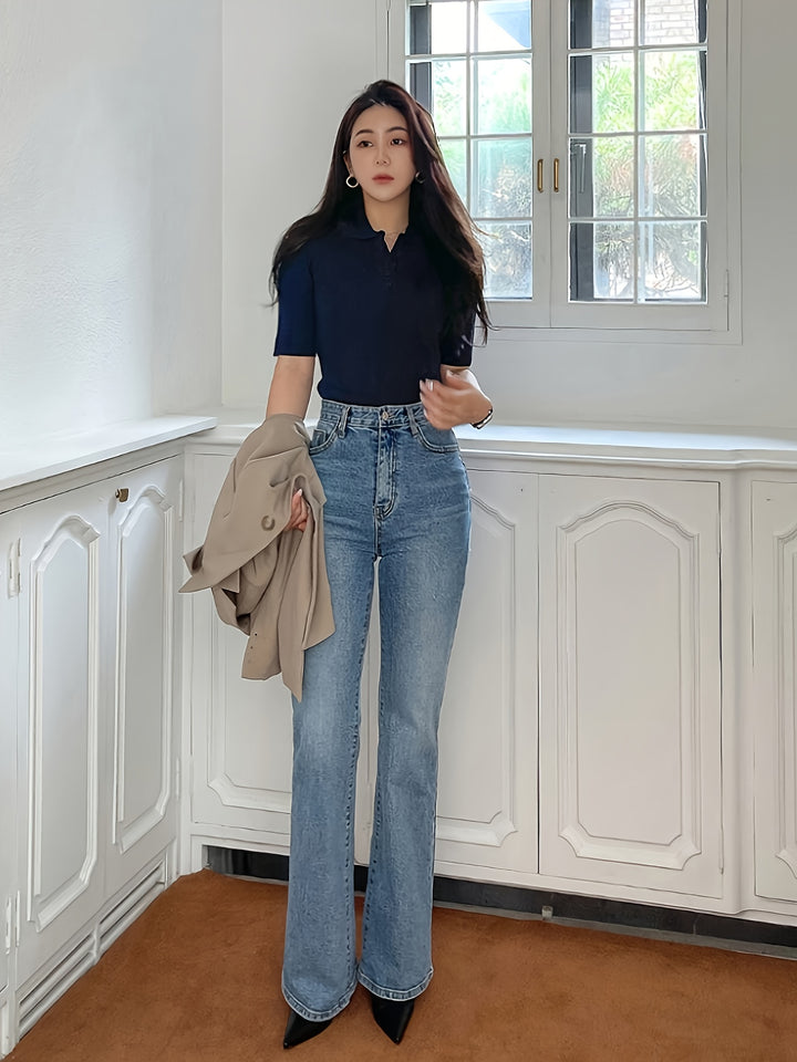 Mabel | Refined Collared Knit Top