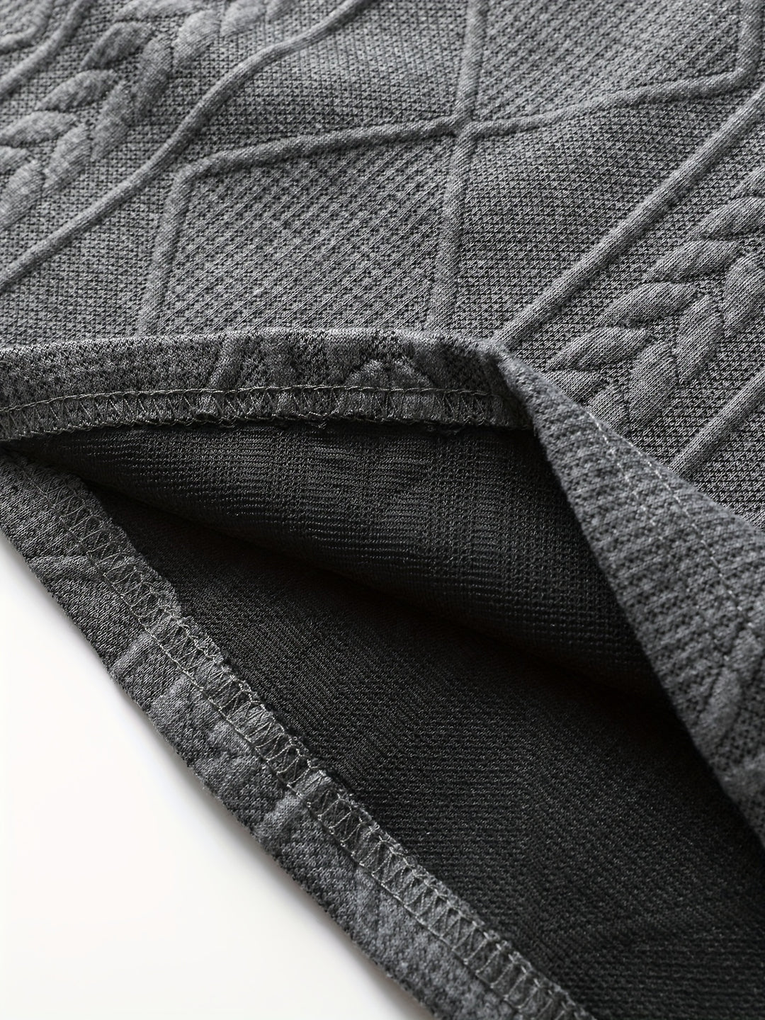 Bryce | Textured Round Neck Long Sleeve Top