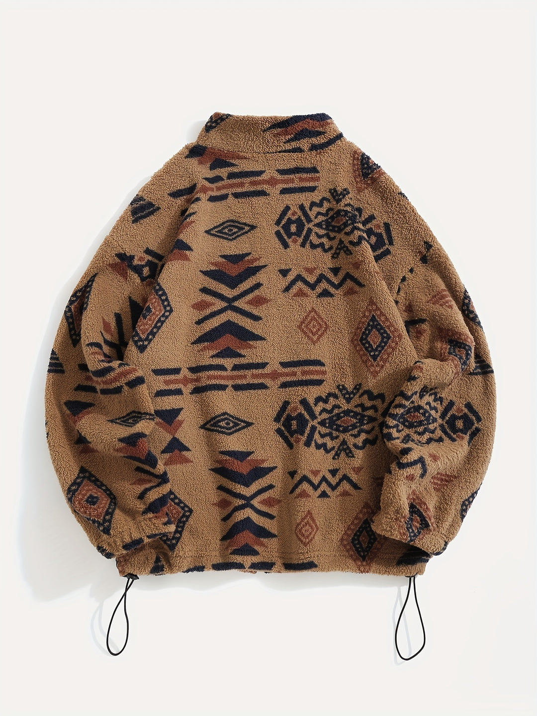 Dahlia | Patterned Plush Zip-Up Jacket