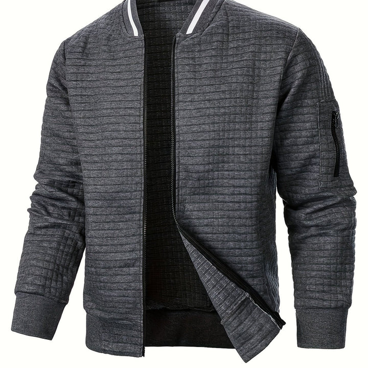 Hayes | Textured Zip Bomber Jacket