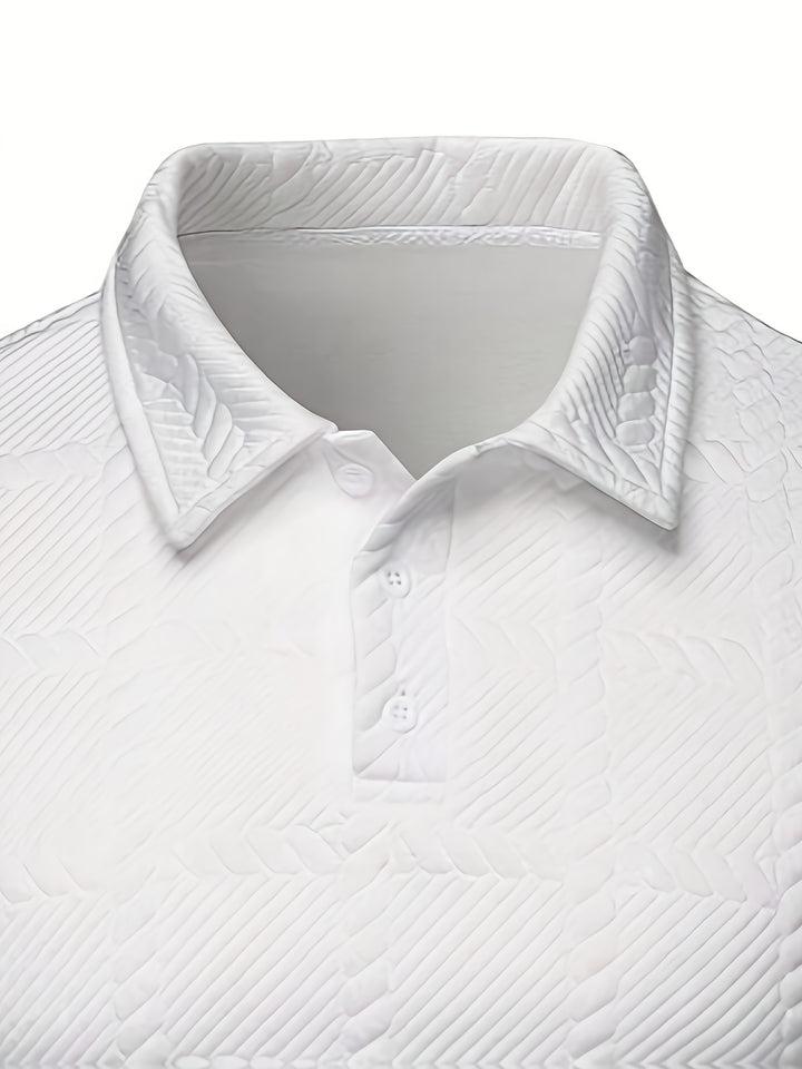 Calvin | Textured Long-Sleeve Polo Shirt