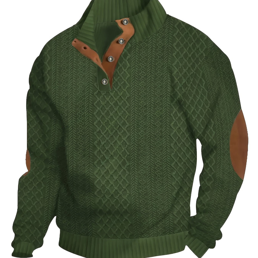 Rupert | Cable-Knit Stand Collar Sweater