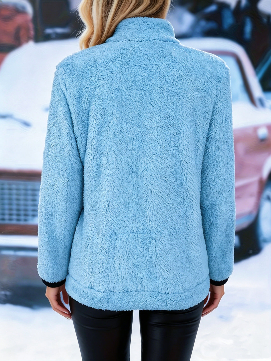 Greta | Cozy Contrast Zip Jacket