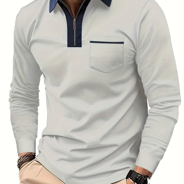 Fletcher | Refined Zip-Collar Polo Shirt