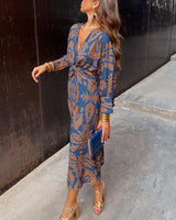 Catherine | Elegant V Neck Maxi Dress