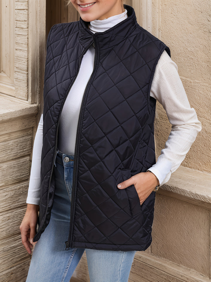 Iris | Quilted Longline Vest